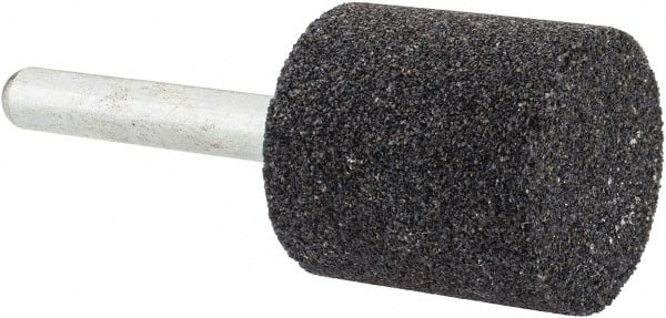 Grier Abrasives - 1 x 1" Head Diam x Thickness, W220, Cylinder, Aluminum Oxide Mounted Point - Makers Industrial Supply