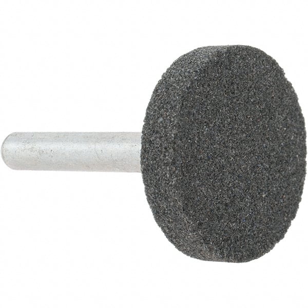 Grier Abrasives - 1-1/4 x 1/4" Head Diam x Thickness, W225, Cylinder, Aluminum Oxide Mounted Point - Makers Industrial Supply