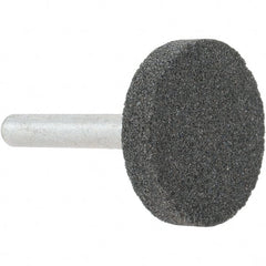 Grier Abrasives - 1-1/4 x 1/4" Head Diam x Thickness, W225, Cylinder, Aluminum Oxide Mounted Point - Makers Industrial Supply