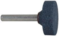 Grier Abrasives - 1-1/4 x 3/8" Head Diam x Thickness, W226, Cylinder, Aluminum Oxide Mounted Point - Makers Industrial Supply