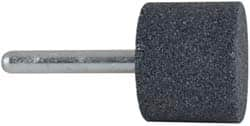 Grier Abrasives - 1-1/4 x 1" Head Diam x Thickness, W229, Cylinder, Aluminum Oxide Mounted Point - Makers Industrial Supply