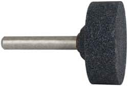 Grier Abrasives - 1-1/2 x 1/2" Head Diam x Thickness, W236, Cylinder, Aluminum Oxide Mounted Point - Makers Industrial Supply