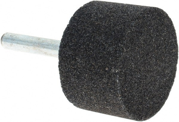 Grier Abrasives - 1-1/2 x 1" Head Diam x Thickness, W237, Cylinder, Aluminum Oxide Mounted Point - Makers Industrial Supply