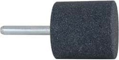 Grier Abrasives - 1-1/2 x 1-1/2" Head Diam x Thickness, W238, Cylinder, Aluminum Oxide Mounted Point - Makers Industrial Supply