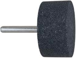 Grier Abrasives - 2 x 1" Head Diam x Thickness, W242, Cylinder, Aluminum Oxide Mounted Point - Makers Industrial Supply