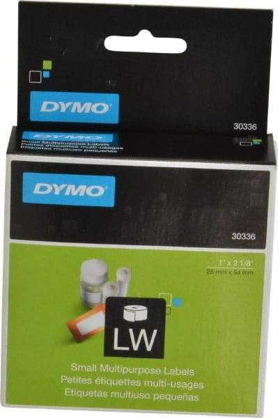 Dymo - 2-1/8" Long, White Die Cut Paper with Semi Perm. Adhesive Thermal Label - For DYMO LabelWriter Printers - Makers Industrial Supply