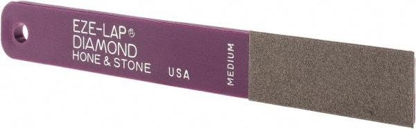 Eze Lap - Medium, 2" Length of Cut, Single End Diamond Hone - 400 Grit, 3/4" Wide x 3/16" High - Makers Industrial Supply