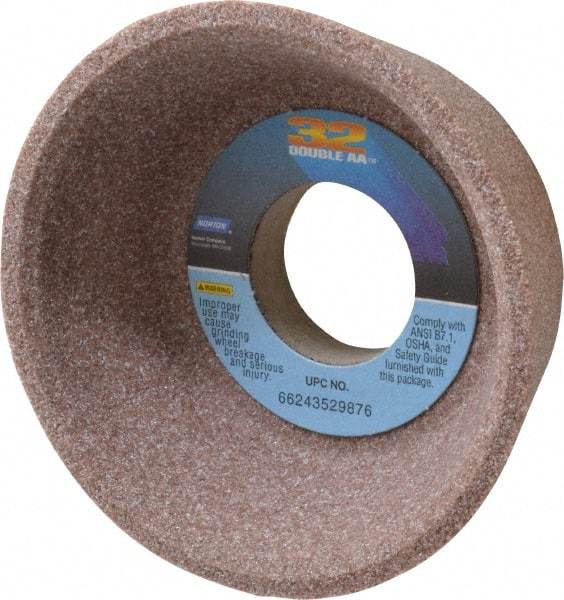 Norton - 4" Diam, 1-1/4" Hole Size, 1-1/2" Overall Thickness, 60 Grit, Type 11 Tool & Cutter Grinding Wheel - Medium Grade, Aluminum Oxide, K Hardness, Vitrified Bond, 5,730 RPM - Makers Industrial Supply