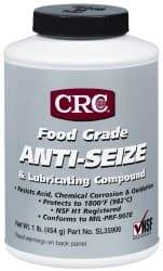 CRC - 16 oz Bottle High Temperature Anti-Seize Lubricant - Aluminum, -65 to 1,800°F, Opaque Off-White, Food Grade, Water Resistant - Makers Industrial Supply