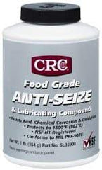 CRC - 16 oz Bottle High Temperature Anti-Seize Lubricant - Aluminum, -65 to 1,800°F, Opaque Off-White, Food Grade, Water Resistant - Makers Industrial Supply