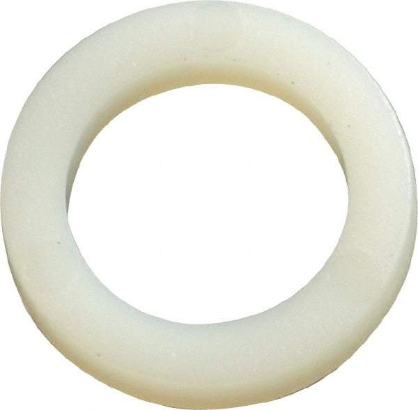 Made in USA - 1/2" Screw, Grade 6/6 Nylon Standard Flat Washer - 12.83mm ID x 3/4" OD, 3.18mm Thick - Makers Industrial Supply