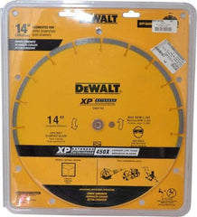 DeWALT - 14" Diam, 1" Arbor Hole Diam, Wet & Dry Cut Saw Blade - Diamond-Tipped, Standard Round Arbor - Makers Industrial Supply