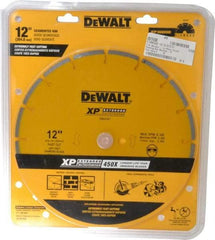 DeWALT - 12" Diam, 1" Arbor Hole Diam, Wet & Dry Cut Saw Blade - Diamond-Tipped, General Purpose Action, Standard Round Arbor - Makers Industrial Supply