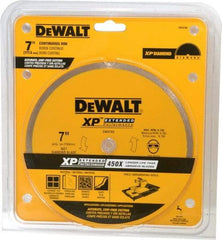 DeWALT - 7" Diam, 5/8" Arbor Hole Diam, Wet & Dry Cut Saw Blade - Diamond-Tipped, Standard Round Arbor - Makers Industrial Supply