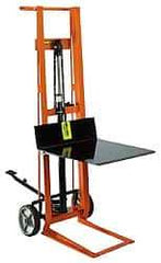 Wesco Industrial Products - 750 Lb Capacity, 54" Lift Height, Hydraulic Platform Base Manually Operated Lift - 54" Minimum Operating Height - Makers Industrial Supply