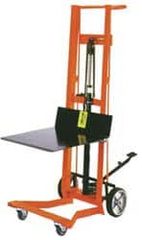 Wesco Industrial Products - 750 Lb Capacity, 54" Lift Height, Hydraulic Platform Base Manually Operated Lift - 54" Minimum Operating Height - Makers Industrial Supply