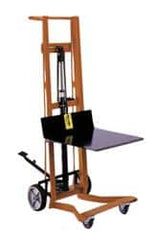 Wesco Industrial Products - 750 Lb Capacity, 54" Lift Height, Hydraulic Platform Base Manually Operated Lift - 54" Minimum Operating Height - Makers Industrial Supply