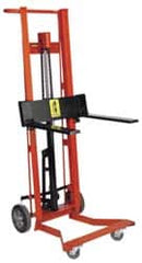 Wesco Industrial Products - 750 Lb Capacity, 54" Lift Height, Hydraulic Platform Base Manually Operated Lift - 54" Minimum Operating Height - Makers Industrial Supply