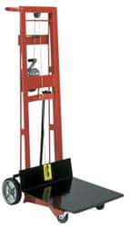 Wesco Industrial Products - 750 Lb Capacity, 54" Lift Height, Winch Platform Base Manually Operated Lift - 54" Minimum Operating Height - Makers Industrial Supply