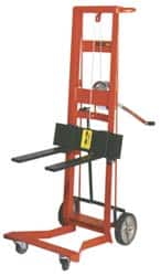 Wesco Industrial Products - 750 Lb Capacity, 54" Lift Height, Winch Platform Base Manually Operated Lift - 5.75" Minimum Operating Height - Makers Industrial Supply