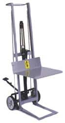 Wesco Industrial Products - 750 Lb Capacity, 54" Lift Height, Hydraulic Platform Base Manually Operated Lift - 54" Minimum Operating Height - Makers Industrial Supply