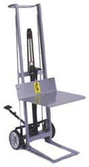 Wesco Industrial Products - 400 Lb Capacity, 54" Lift Height, Hydraulic Platform Base Manually Operated Lift - 54" Minimum Operating Height - Makers Industrial Supply