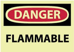 NMC - Danger - Flammable, Pressure Sensitive Vinyl Fire Sign - 5" Wide x 3" High - Makers Industrial Supply