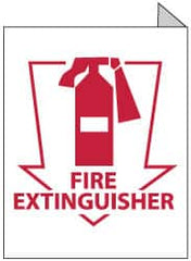 NMC - Fire Extinguisher, Plastic Fire Sign - 8" Wide x 10" High, Glow-in-the-Dark - Makers Industrial Supply