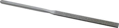 Strauss - 8-1/2" OAL Coarse Equalling Needle Diamond File - 7/16" Wide x 7/64" Thick, 4-3/8 LOC, 181 Grit - Makers Industrial Supply