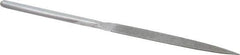 Strauss - 8-1/2" OAL Fine Half Round Needle Diamond File - 1/2" Wide x 5/32" Thick, 4-3/8 LOC, 91 Grit - Makers Industrial Supply