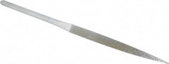 Strauss - 8-1/2" OAL Coarse Three Square Needle Diamond File - 3/8" Wide x 3/8" Thick, 4-3/8 LOC, 181 Grit - Makers Industrial Supply