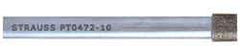 Strauss - 0.394" Head Diam x 0.394" Head Thickness CBN Grinding Pin - 1/4" Shank Diam x 3-1/2" Shank Length, (170 Mesh Grit) - Makers Industrial Supply