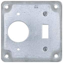 Cooper Crouse-Hinds - Electrical Outlet Box Steel Square Surface Cover - Makers Industrial Supply