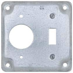 Cooper Crouse-Hinds - Electrical Outlet Box Steel Square Surface Cover - Makers Industrial Supply