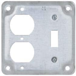 Cooper Crouse-Hinds - Electrical Outlet Box Steel Square Surface Cover - Makers Industrial Supply