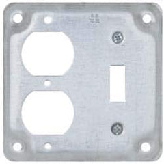 Cooper Crouse-Hinds - Electrical Outlet Box Steel Square Surface Cover - Makers Industrial Supply