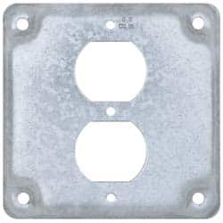 Cooper Crouse-Hinds - Electrical Outlet Box Steel Square Surface Cover - Makers Industrial Supply