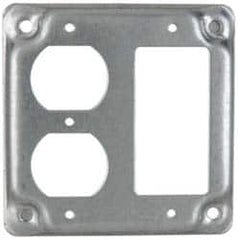 Cooper Crouse-Hinds - Electrical Outlet Box Steel Square Surface Cover - Makers Industrial Supply