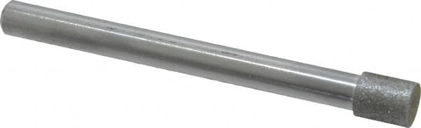 Strauss - 0.315" Head Diam x 3/8" Head Thickness Diamond (Abrasive) Grinding Pin - 1/4" Shank Diam x 3" Shank Length, Very Fine Grade, 170 Grit - Makers Industrial Supply