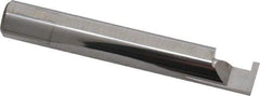 Accupro - 0.07" Groove Width, 3/8" Min Hole Diam, 3/8" Max Hole Depth, Retaining Ring Grooving Tool - 0.11" Projection, 2-1/8" Shank Length, 2-1/2" OAL, Solid Carbide, Bright Finish - Exact Industrial Supply