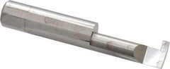 Accupro - 0.126" Groove Width, 1/2" Min Hole Diam, 1-1/4" Max Hole Depth, Retaining Ring Grooving Tool - 0.16" Projection, 2" Shank Length, 3" OAL, Solid Carbide, Bright Finish - Exact Industrial Supply