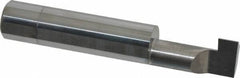 Accupro - 0.251" Groove Width, 1/2" Min Hole Diam, 1" Max Hole Depth, Retaining Ring Grooving Tool - 0.16" Projection, 1-3/4" Shank Length, 3" OAL, Solid Carbide, Bright Finish - Exact Industrial Supply