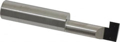 Accupro - 0.251" Groove Width, 1/2" Min Hole Diam, 1-1/4" Max Hole Depth, Retaining Ring Grooving Tool - 0.16" Projection, 2" Shank Length, 3" OAL, Solid Carbide, Bright Finish - Exact Industrial Supply