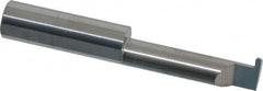 Accupro - 0.056" Groove Width, 3/8" Min Hole Diam, 1-1/4" Max Hole Depth, Full Radius Grooving Tool - 0.11" Projection, 1-1/4" Shank Length, 2-1/2" OAL, 0.028" Radius, Solid Carbide, Bright Finish - Exact Industrial Supply