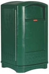 Rubbermaid - 50 Gal Green Rectangle Trash Can - Polyethylene, 42-1/8" High x 24-3/4" Long x 25-1/4" Wide - Makers Industrial Supply