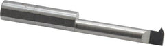 Accupro - 1-1/4" Cutting Depth, 12 to 40 TPI, 0.29" Diam, Internal Thread, Solid Carbide, Single Point Threading Tool - Bright Finish, 2-1/2" OAL, 5/16" Shank Diam, 0.07" Projection from Edge, 60° Profile Angle - Exact Industrial Supply