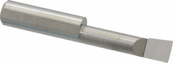 Accupro - 0.32" Min Bore Diam, 1-1/4" Max Bore Depth, 3/8 Shank Diam, Boring Bar - Right Hand Cut, Solid Carbide, Bright Finish - Exact Industrial Supply