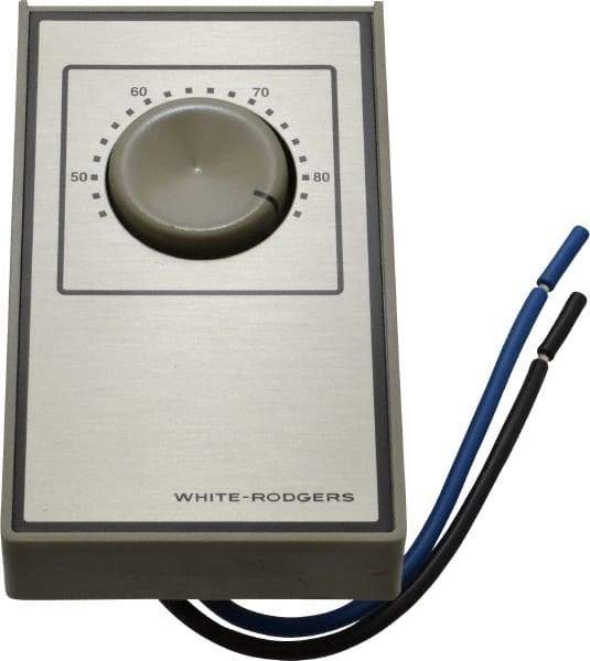 White-Rodgers - 40 to 85°F, Heat Only, Line Voltage Wall Thermostat - 120 to 277 Volts, SPST Switch - Makers Industrial Supply