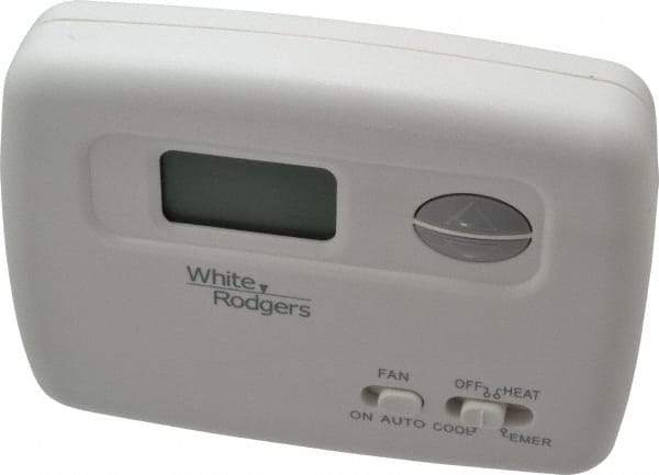 White-Rodgers - 45 to 99°F, 2 Heat, 1 Cool, Economy Digital Heat Pump Thermostat (Hardwired with Battery Back-Up) - 20 to 30 Volts, Electronic Switching Switch - Makers Industrial Supply