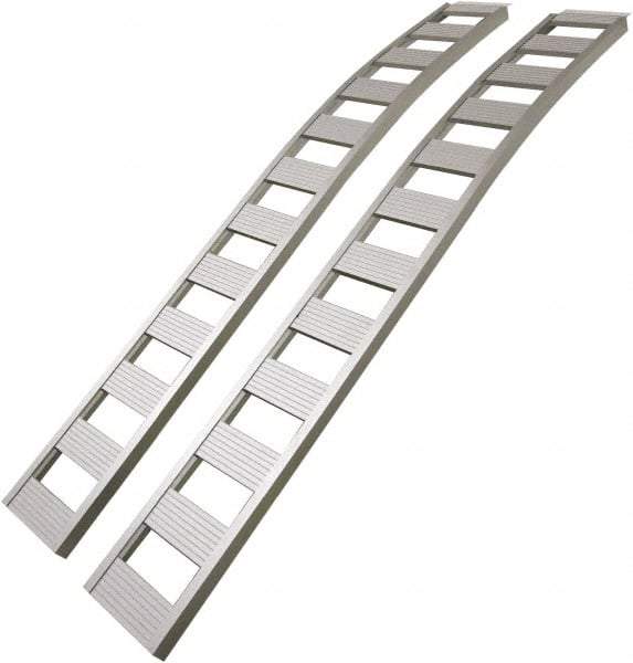 Erickson Manufacturing - 90" Long x 12" Wide, 1,500 Lb Capacity, Arched Truck Ramp - Aluminum, For All Vehicles - Makers Industrial Supply